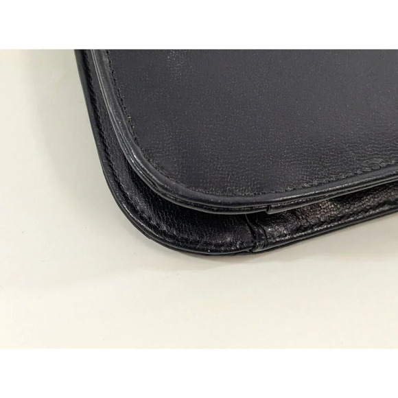 Navy Suede Leather Envelope Purse Clutch Crossbody Handbag Small Bag Gold Chain - Picture 6 of 13